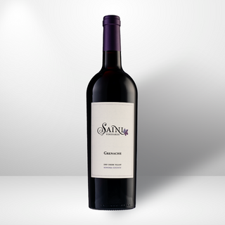 2021 red wine bottle Sonoma California Saini vineyard