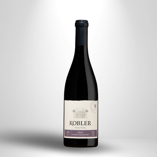 2021  SYRAH, “CUVÉE OF THE FOG” KOBLER red wine bottle  Sonoma County