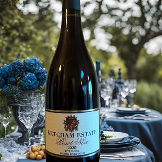 5 Clone Pinot 2020 NO PHOTO 2021
red wine bottle, garden