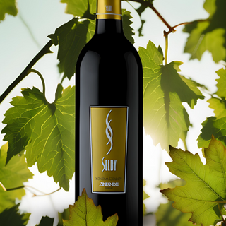 2022 red wine bottle SAUVIGNON BLANC Selby vineyard Sonoma California green vine leaf