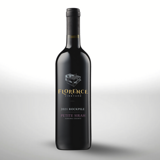 Petite Syrah 2021 Florence Vineyard, red wine bottle Sonoma County California