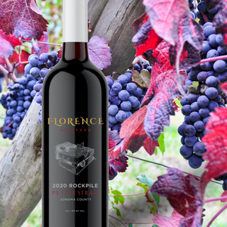 Petite Syrah Florence Vineyard  2020, red wine, vineyard, grape