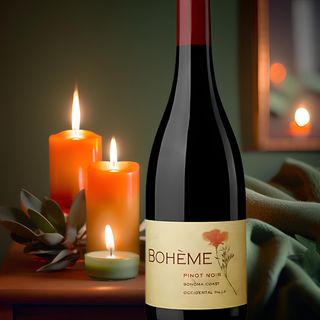 Red wine bottle Sonoma Coast Boheme