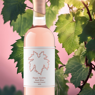 Rosé of Pinot Noir Sonoma County , Napa Natve, vine leafs,